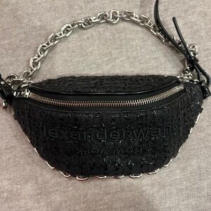 Alexander Wang Attica Hybrid Tweed Chain Bag W Dustbag